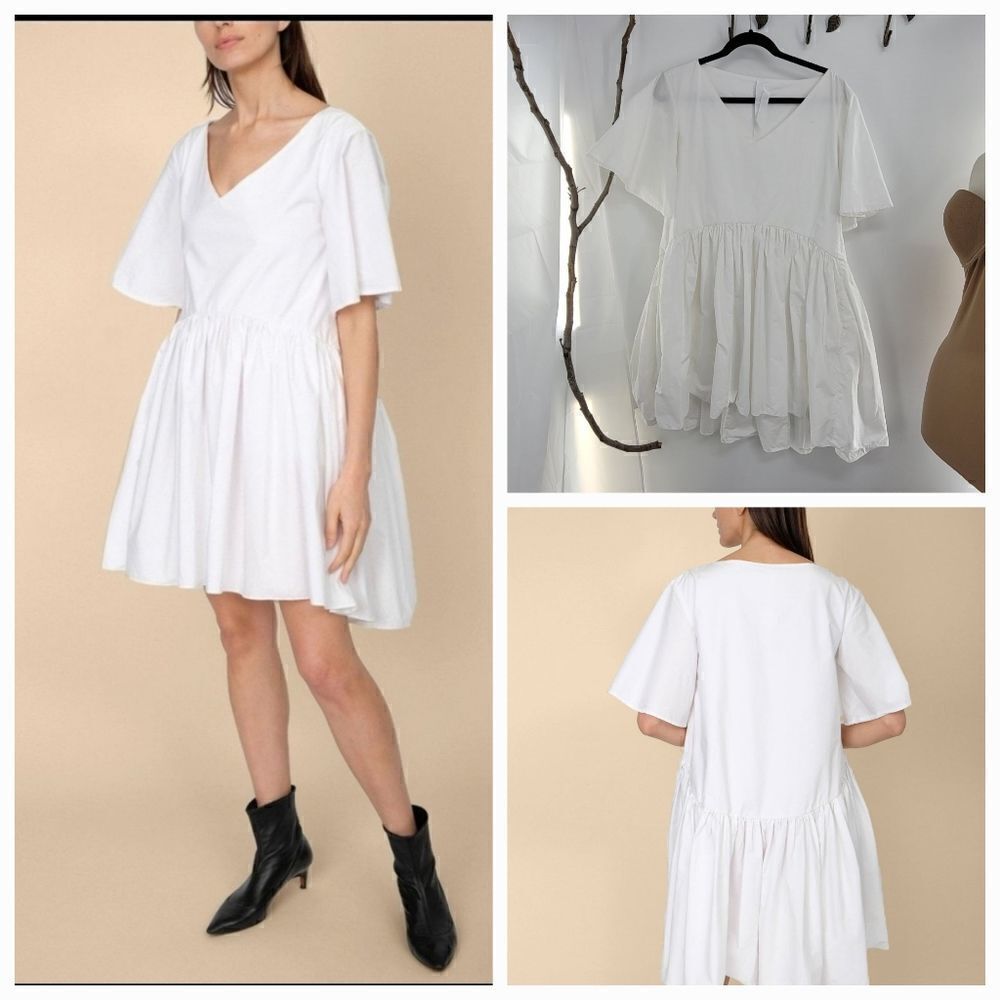 Merlette Clemente V neck 100% cotton dress